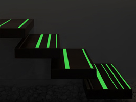 Glow in the dark tape is Step Glow Safety Non-skid Marking Tape Stair tread fluorescent illuminating marking tape stripes strips