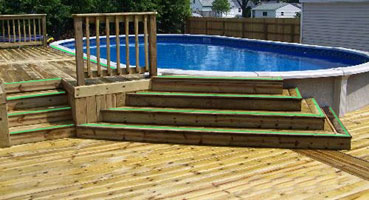 Glowing Marking Tape in a Pool, Dock