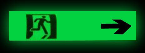 Arrow Exit Photoluminescent Sign Arrow Exit Photoluminescent Sign