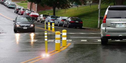 Solar LED Base for PC-Posts, Guide Star LED Warning Light Markers for PC Post Delineators