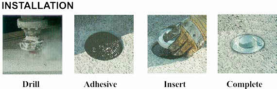 Installation of LED solar Pavement Markers, Armor Studs, Glass Reflective Road Markers, Street Glass Studs