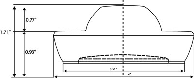 Armorstud Pavement Markers, Optical Pavement Markers 360-RM1, Flat Top Optical Pavement Studs, Road Curb Markers, Street Studs
