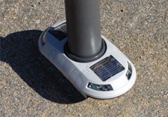 Solar LED Base for PC-Posts, Guide Star LED Warning Light Markers for PC Post Delineators