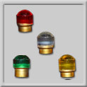 Reflective "Cats Eye" glass bead reflectors resemble LED light single element reflective glass stud for Barriers, Walls, Banner Poster Stands, Street Signs
